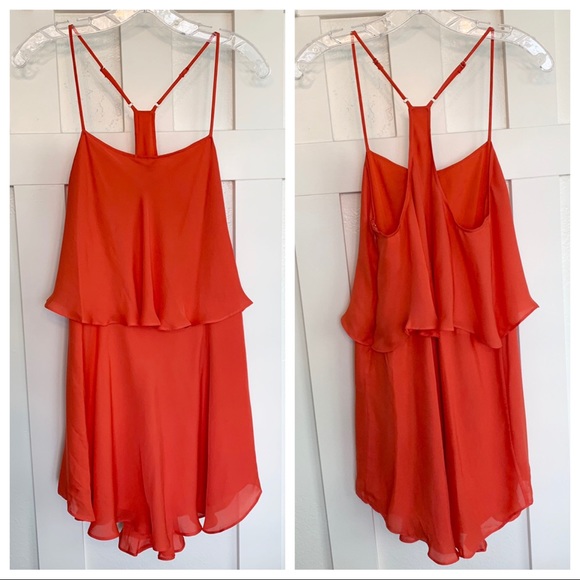 Haute Hippie Dresses & Skirts - Haute Hippie Coral Pink Silk Sleeveless Mini Dress